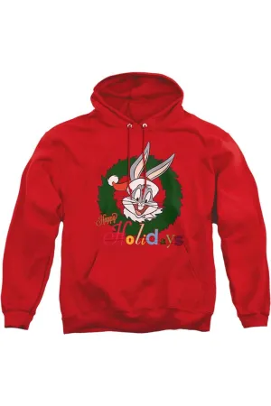 Looney Tunes Holiday Bunny Adult Pull Over Hoodie / Hooded Sweatshirt