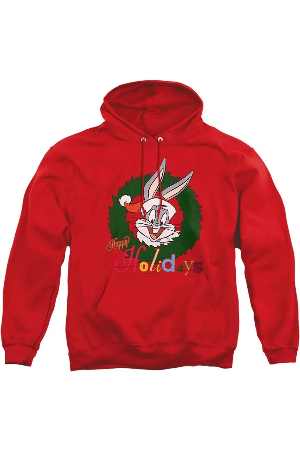 Looney Tunes Holiday Bunny Adult Pull Over Hoodie / Hooded Sweatshirt