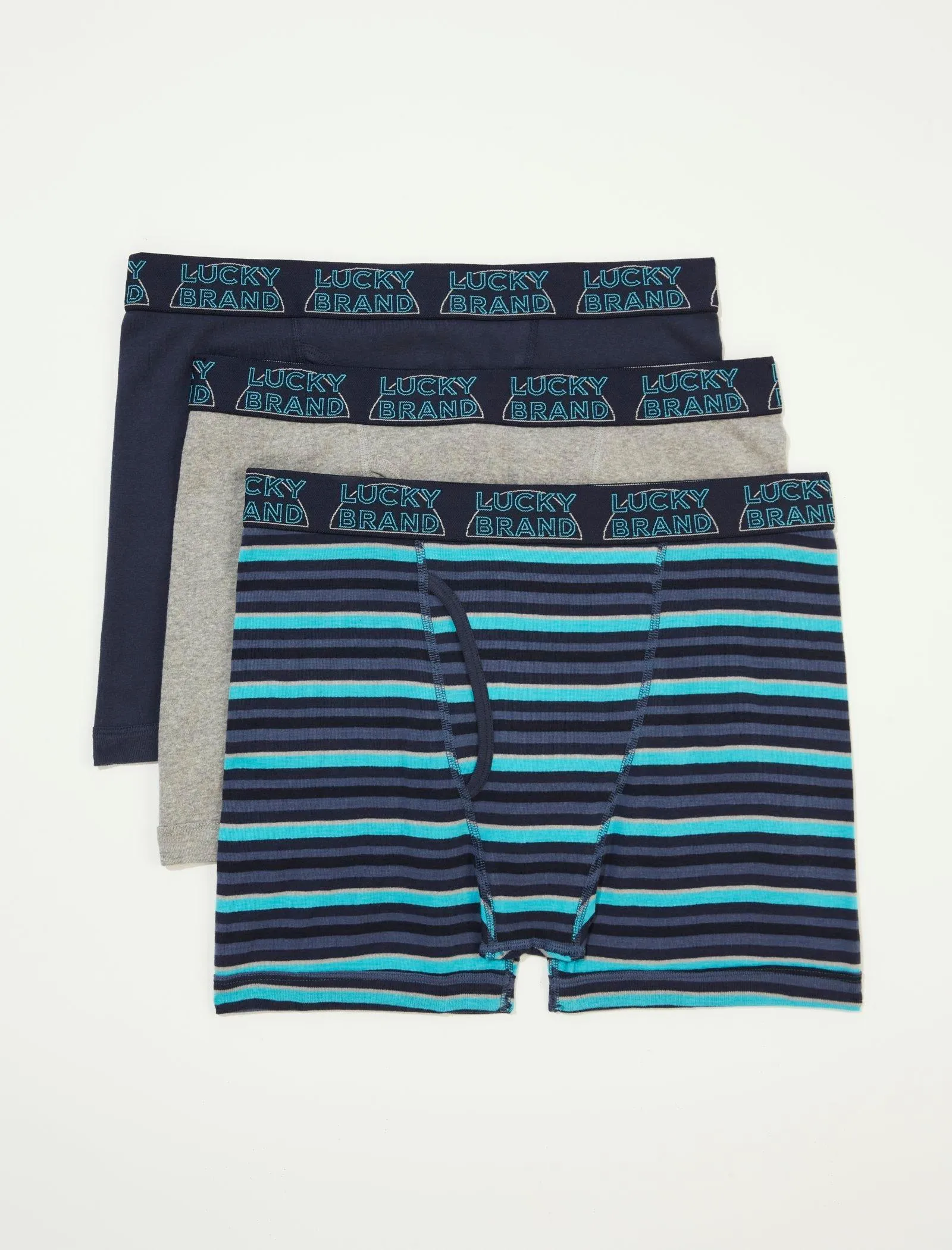 Lucky Brand 3 Pack Cotton Boxer Briefs Multi Lucky Brand