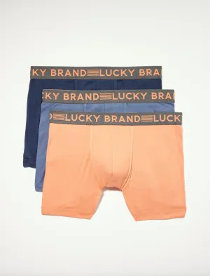 Lucky Brand 3 Pack Cotton Modal Boxer Briefs Multi Lucky Brand