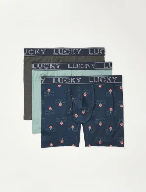Lucky Brand 3 Pack Essential Soft Boxer Briefs Multi Lucky Brand