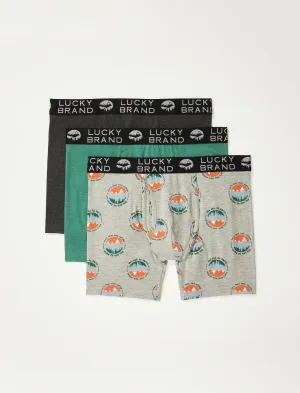 Lucky Brand 3 Pack Stretch Boxer Briefs Multi Lucky Brand