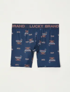Lucky Brand Holiday Printed Boxer Gift Light Blue Lucky Brand