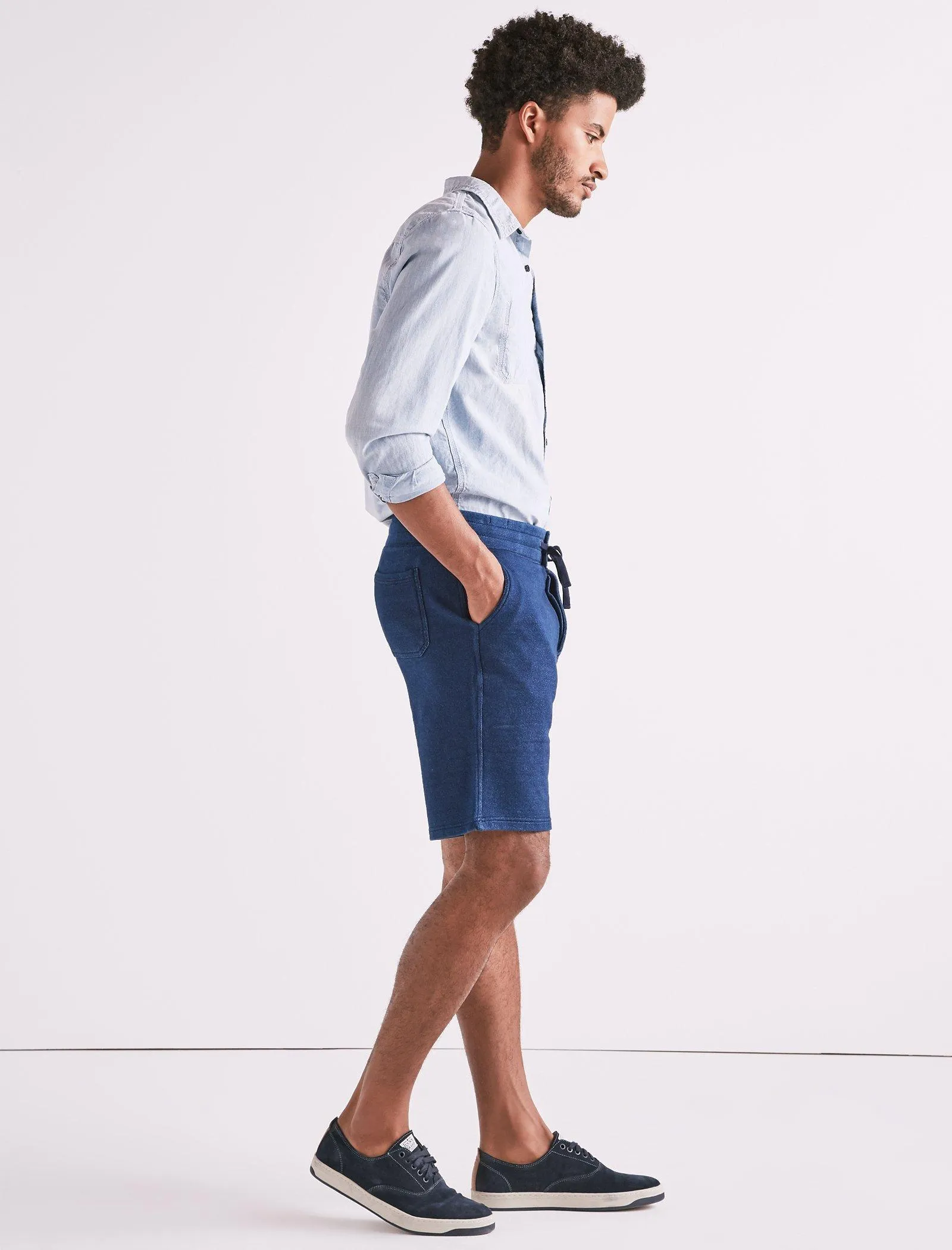 Lucky Brand Mens Flat Front Indigo Short