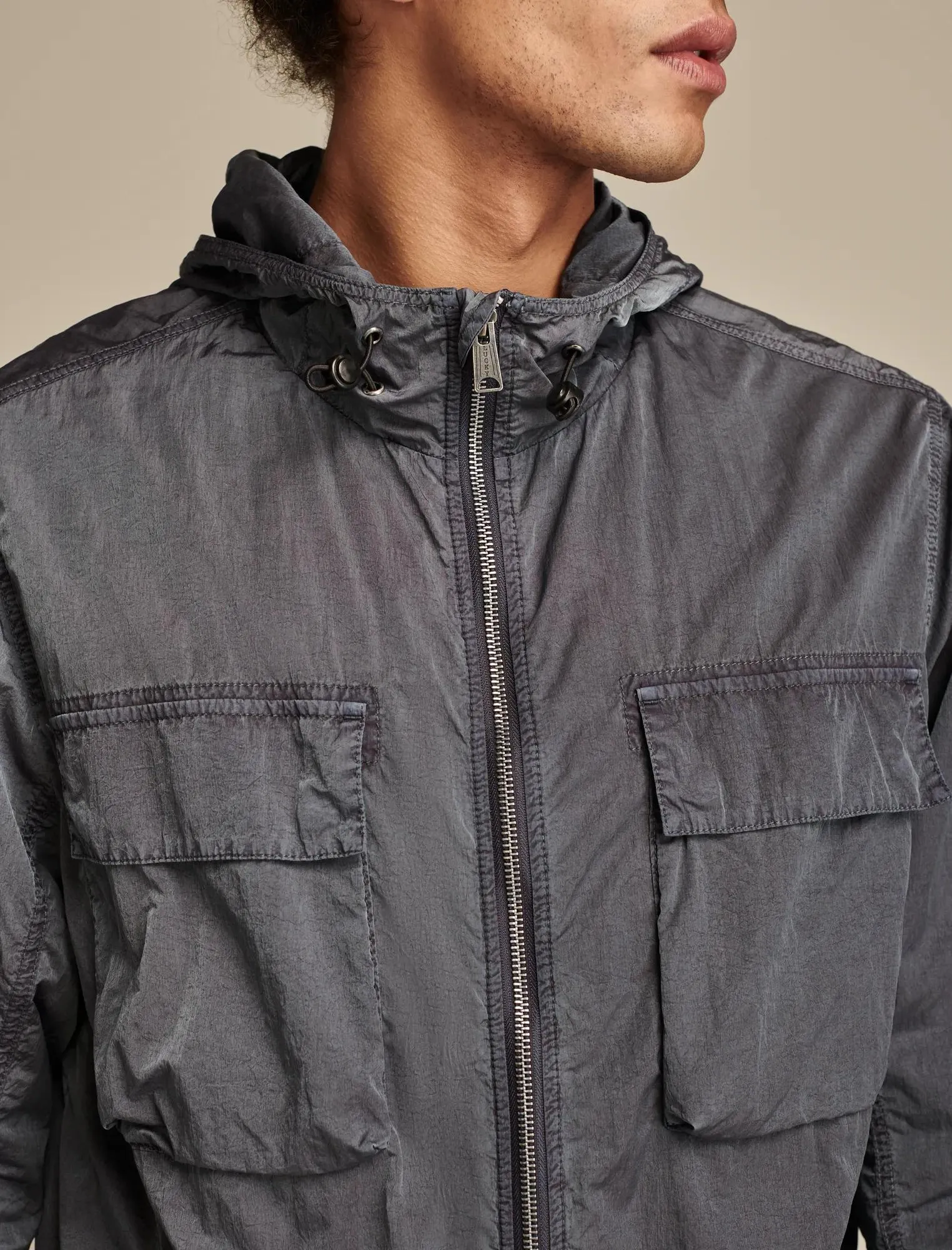Lucky Brand Men's Garment Dyed Nylon Jacket