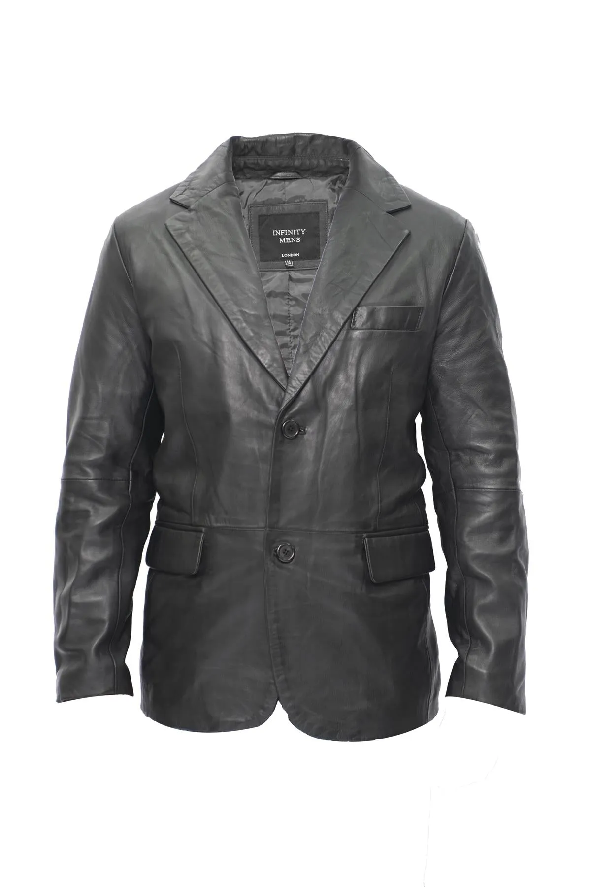 Men's 2 Button Leather Blazer Jacket-Hamilton