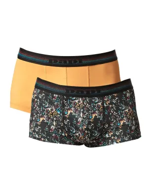Men's 2-Pack Brazilian Trunk Underwear In Black/cadmium Yellow