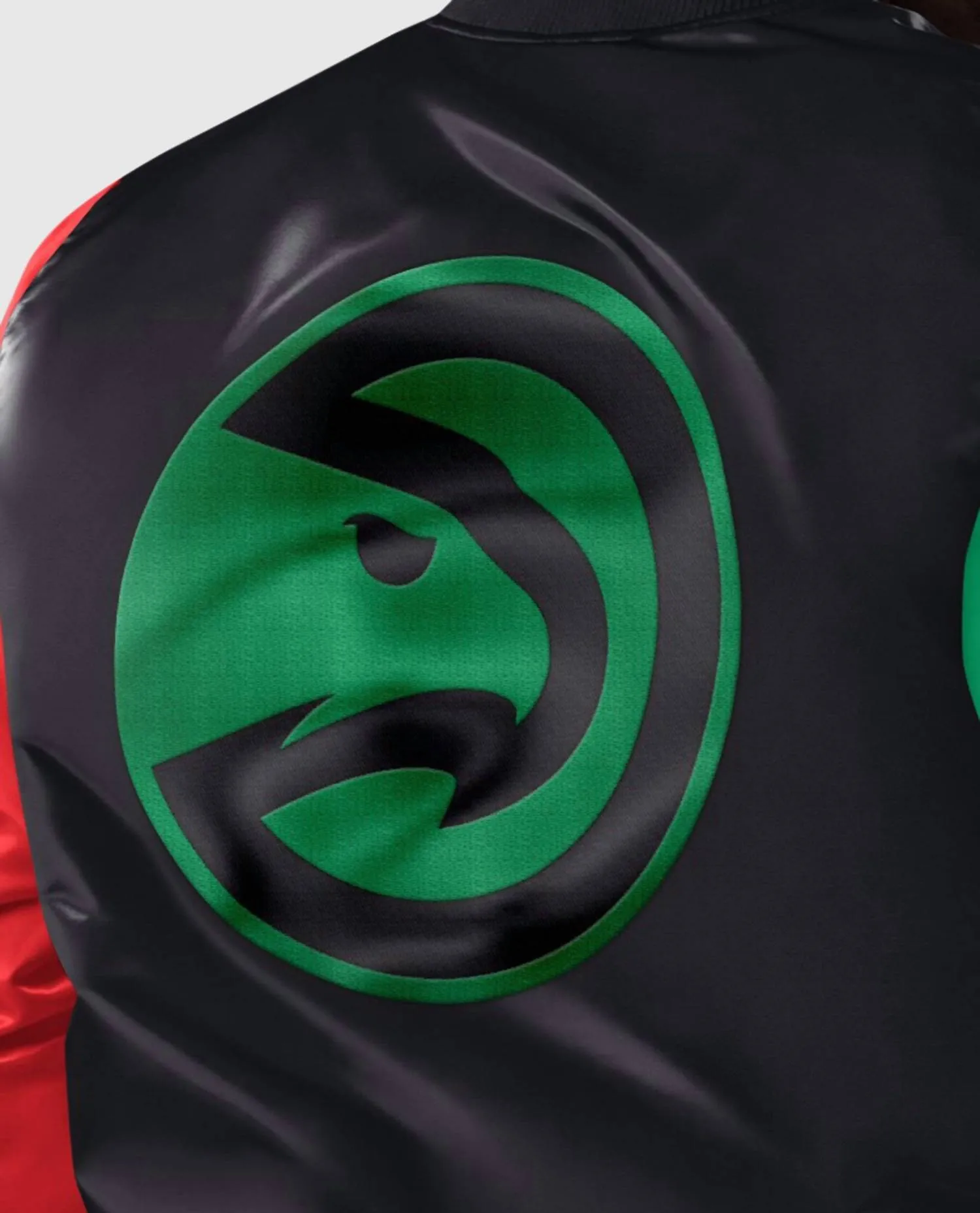 Men's Atlanta Hawks History Month Quilted Lining Satin Full-Snap Jacket In Black