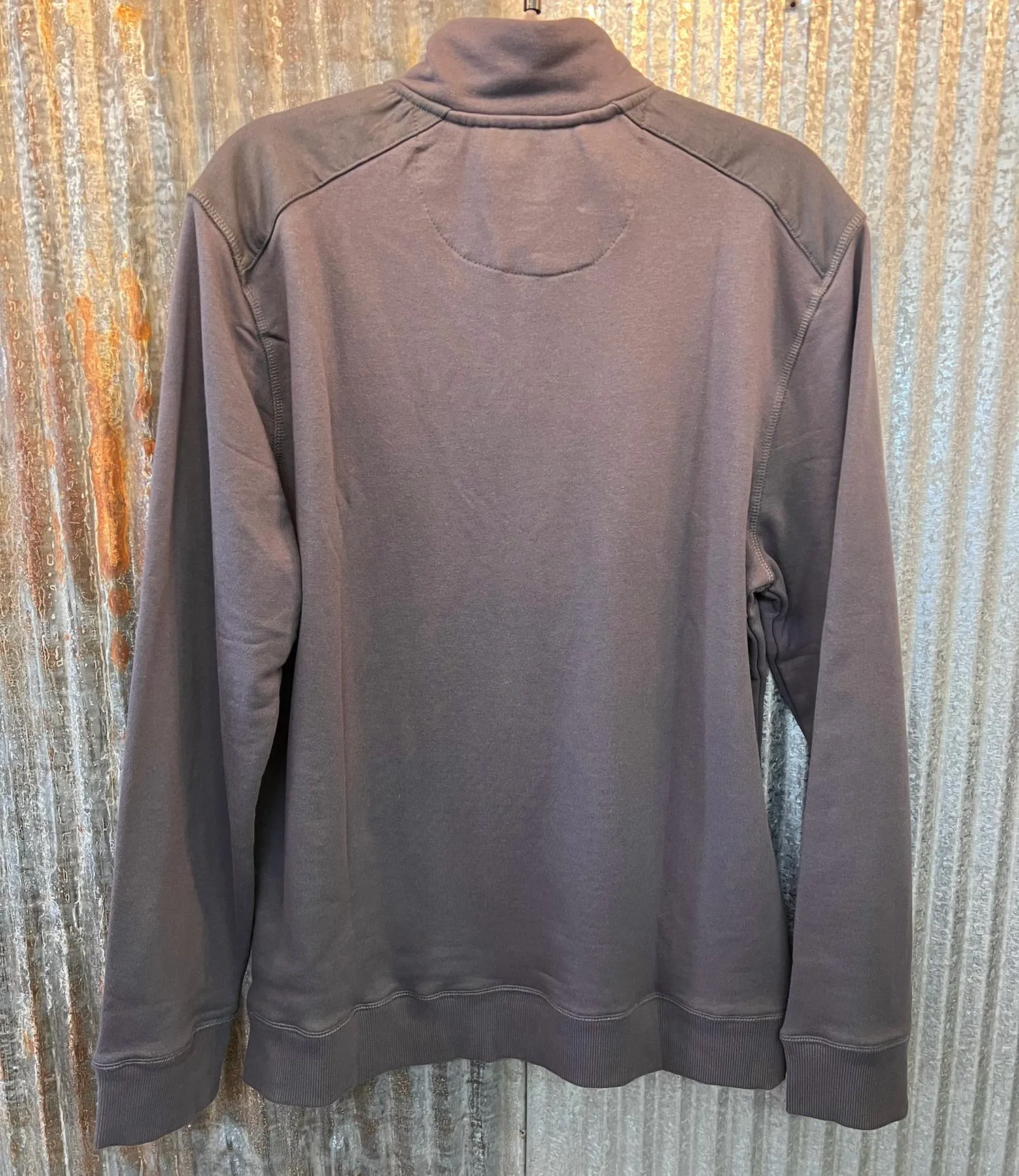 Men's Benedict Long Sleeve Mock Neck Pullover In Charcoal