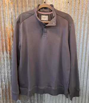 Men's Benedict Long Sleeve Mock Neck Pullover In Charcoal