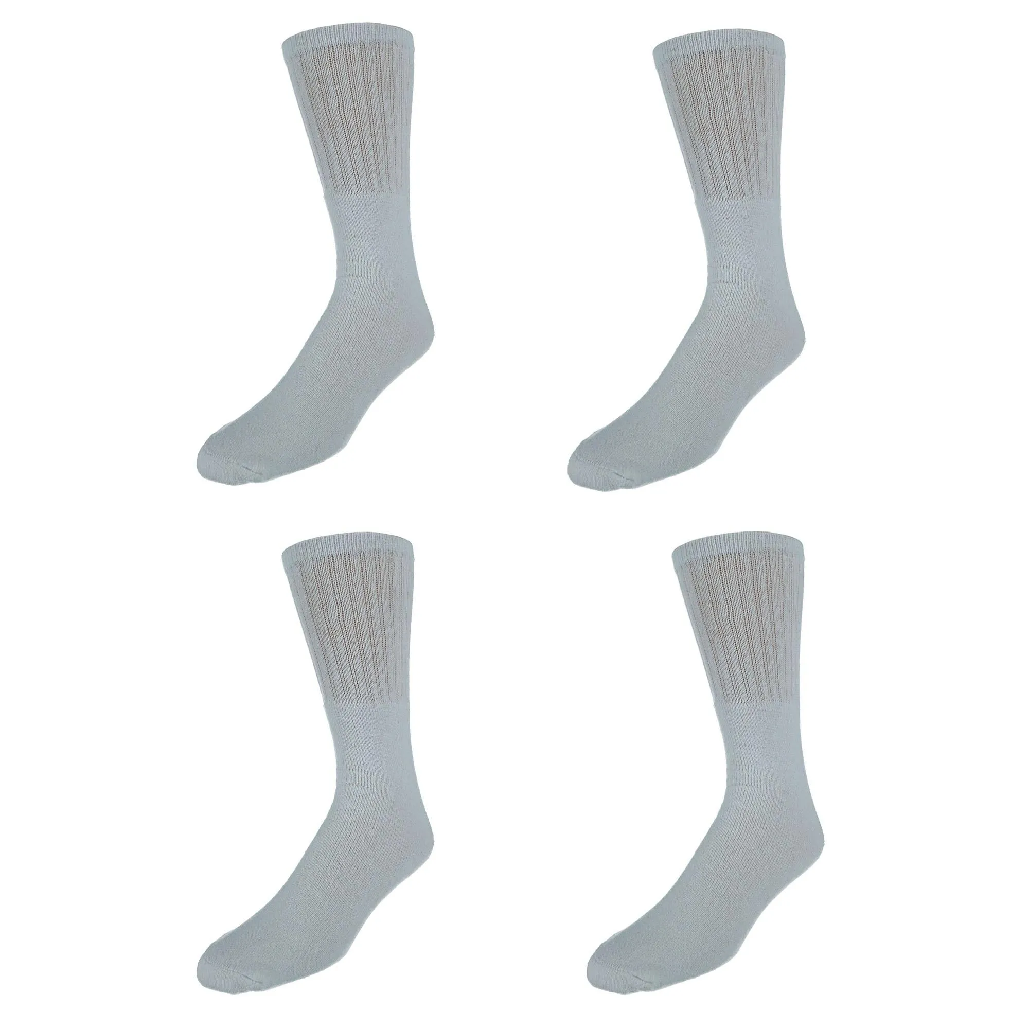 Men's Big and Tall Cotton Blend Casual Tube Socks 4 Pair Value Pack