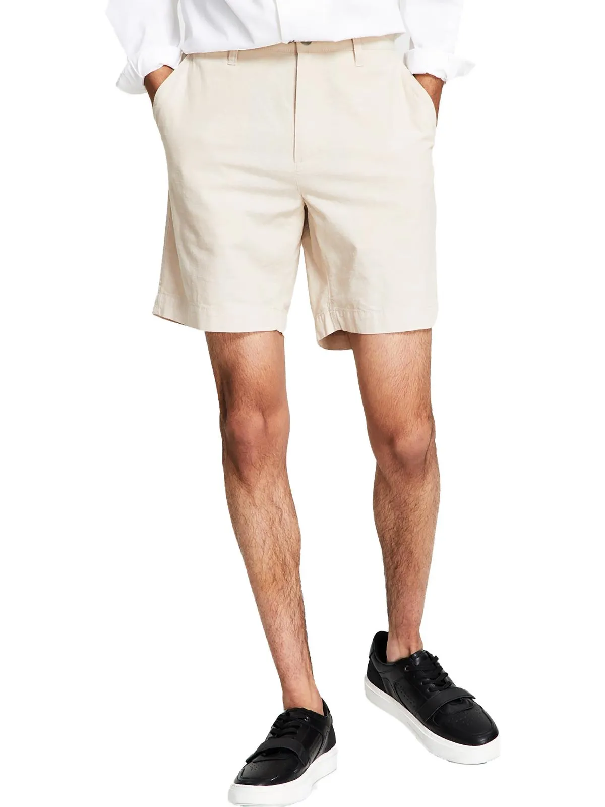Mens Chambray 7" Inseam Flat Front