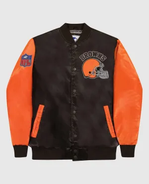 Men's Cleveland Browns Varsity Satin Full-Snap Starter Jacket