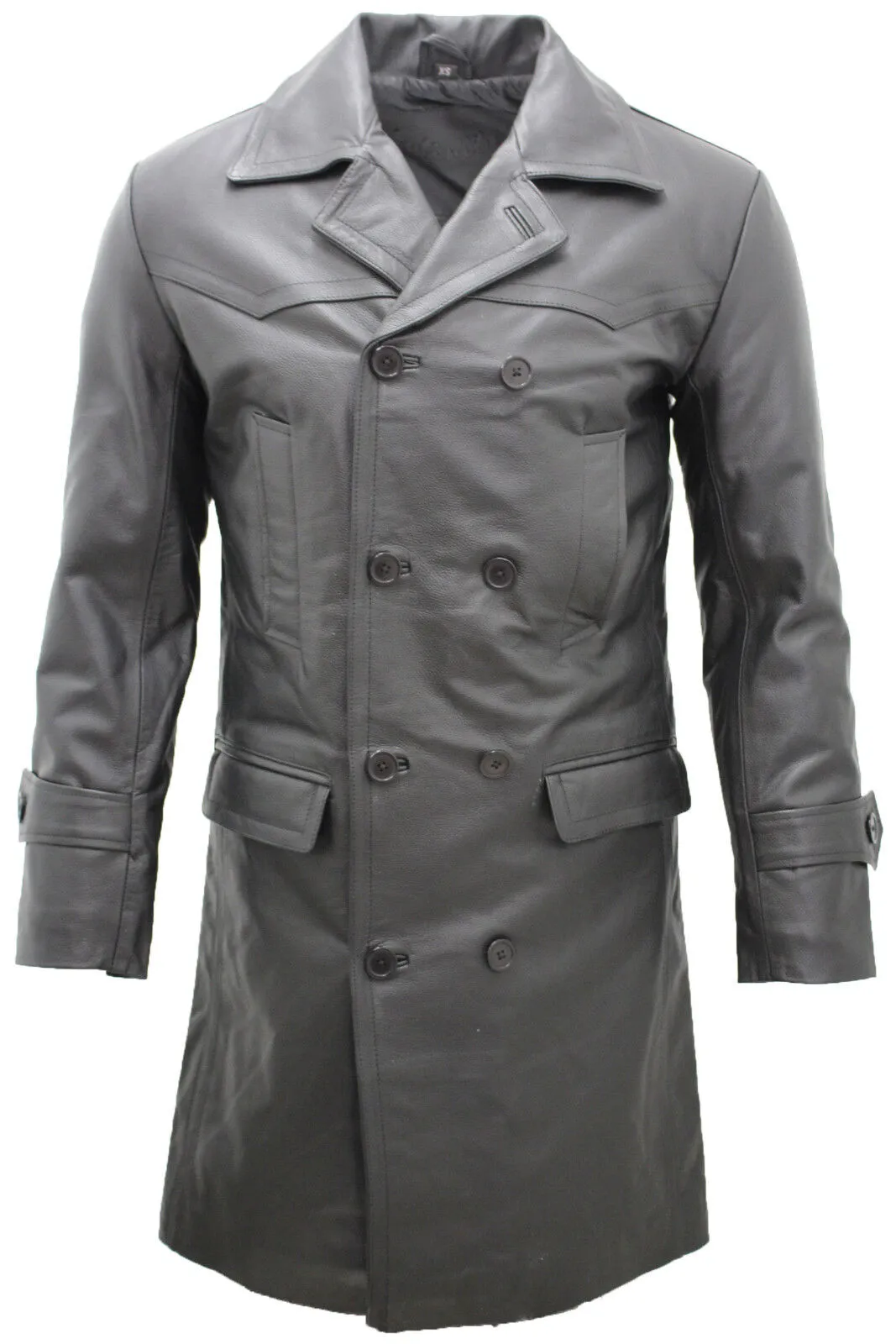 Mens Cowhide Leather Peacoat-Dortmund