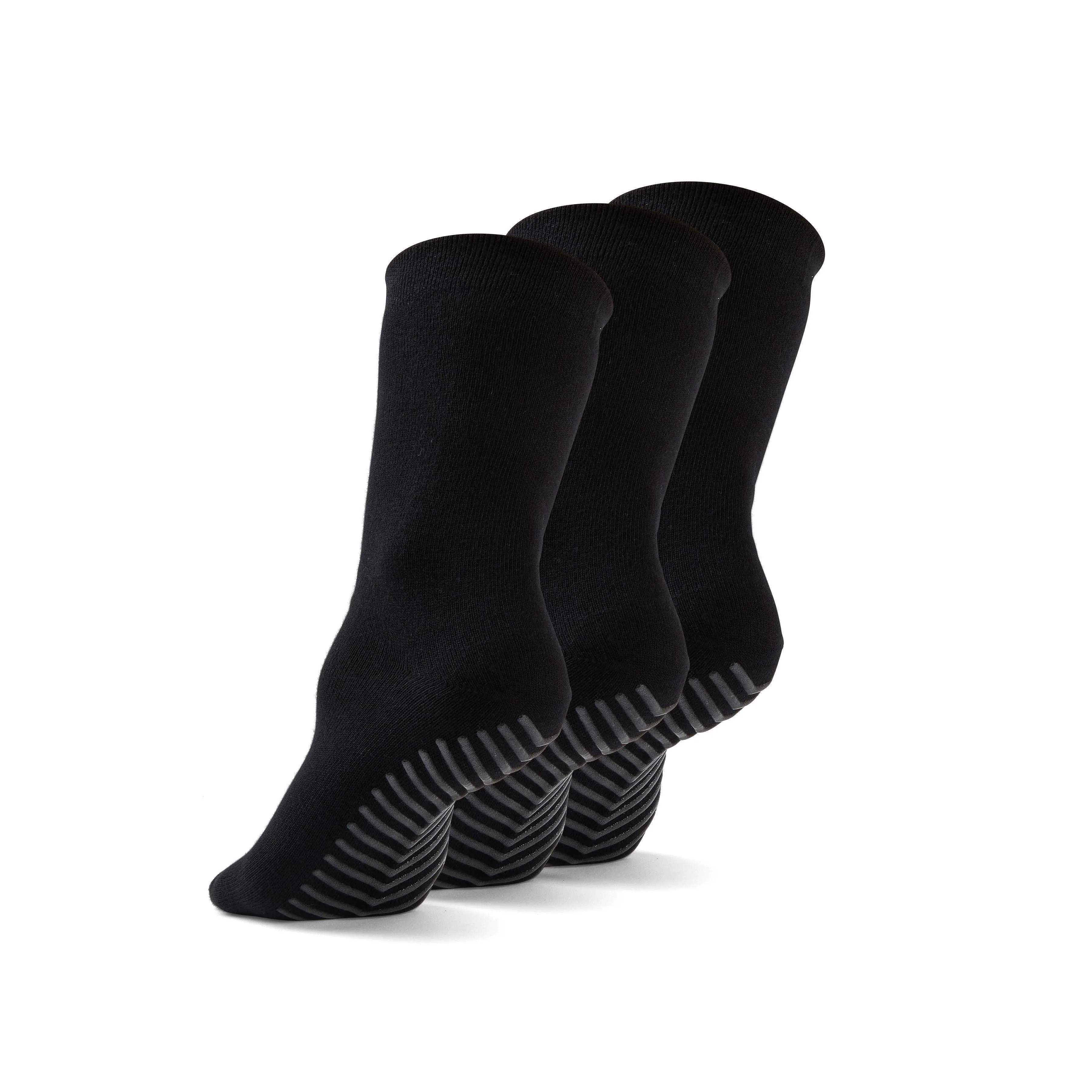 Men's Crew Socks with Grips (Pack of 3)
