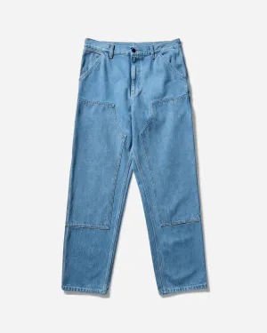 Men's Double Knee Pants Blue (Stone Bleached)