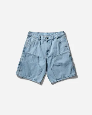 Men's Double Knee Shorts Blue (Heavy Stone Bleached)