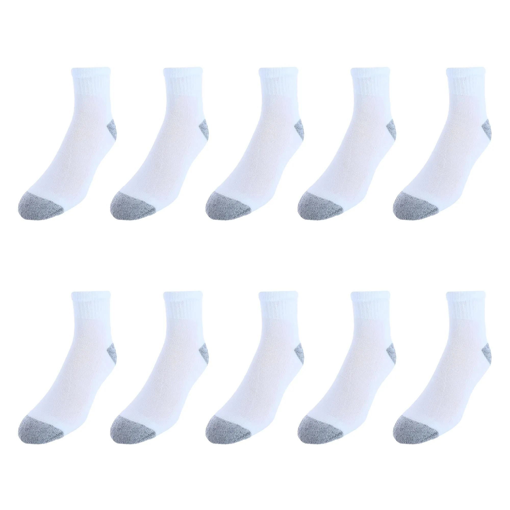 Men's Half Cushion Cotton Ankle Socks (10 Pair Pack)
