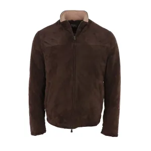 Men's History Bomber Jacket In Suede & Cashmere