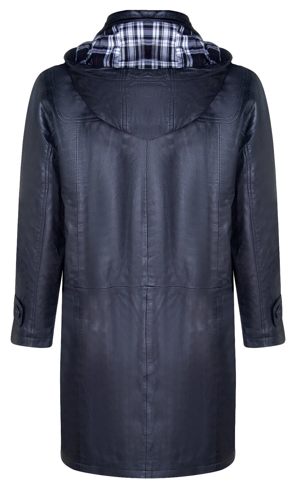 Mens Leather Duffle Classic Coat-Aylesbury