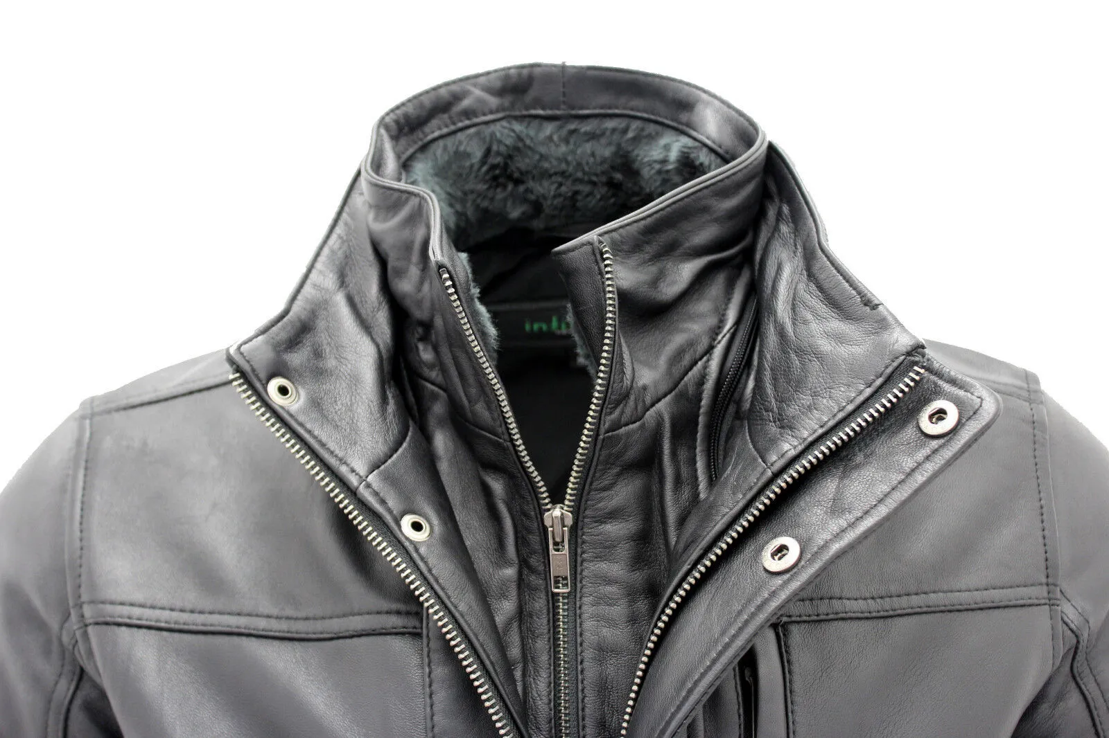Mens Leather Mid Length Coat-Hanoi