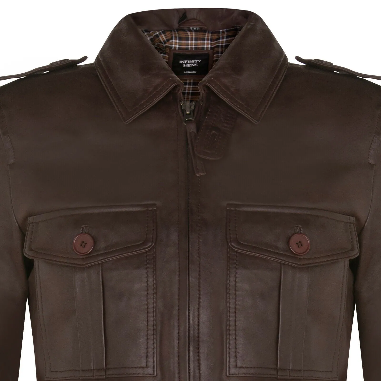 Mens Leather Parka Safari Coat-Mesa Verde