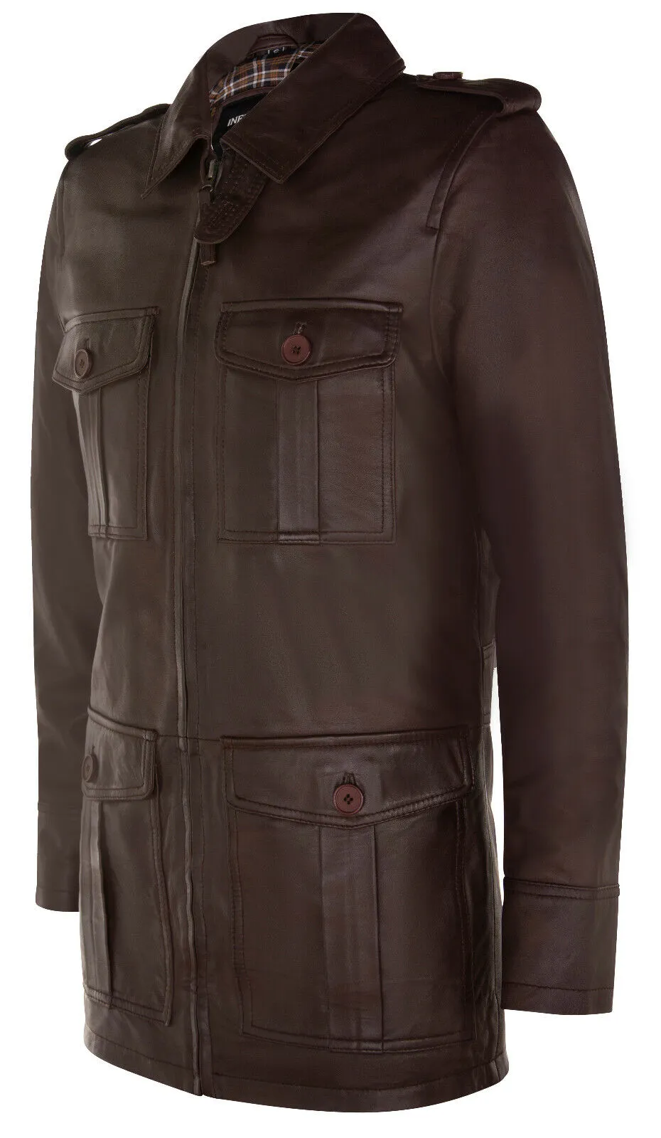 Mens Leather Parka Safari Coat-Mesa Verde