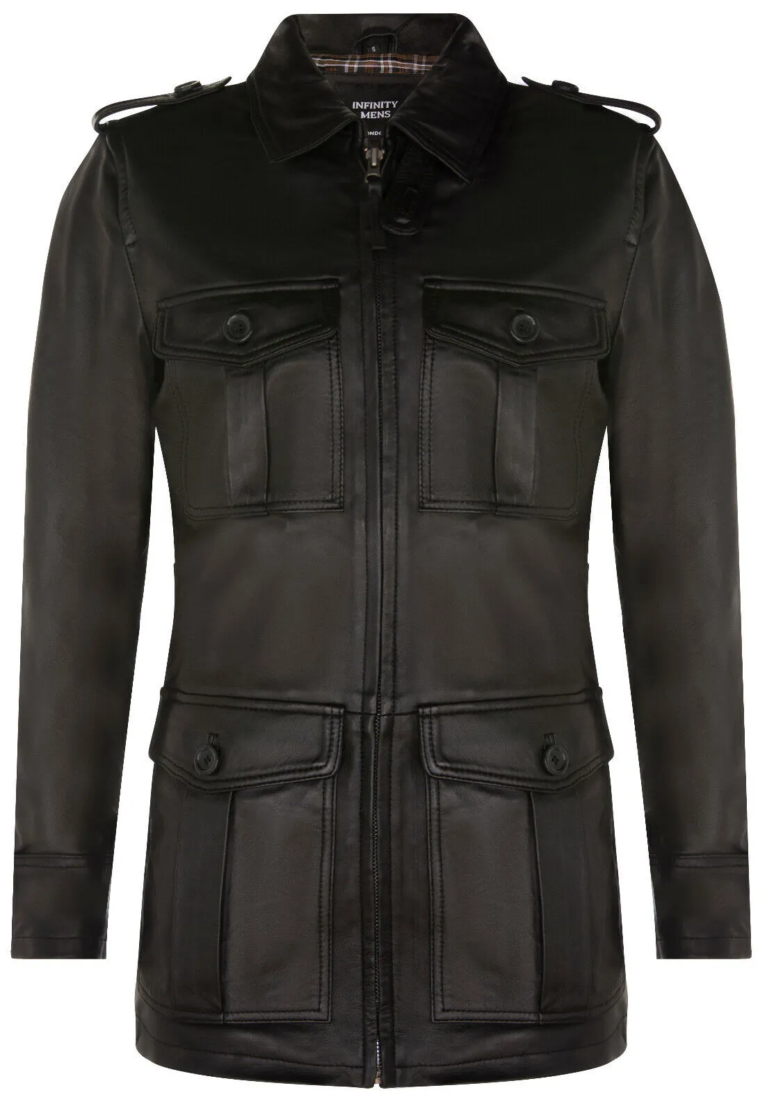 Mens Leather Parka Safari Coat-Mesa Verde