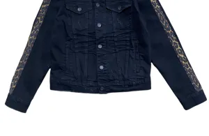 Men's Leopard Print Sleeve Jacket In Black