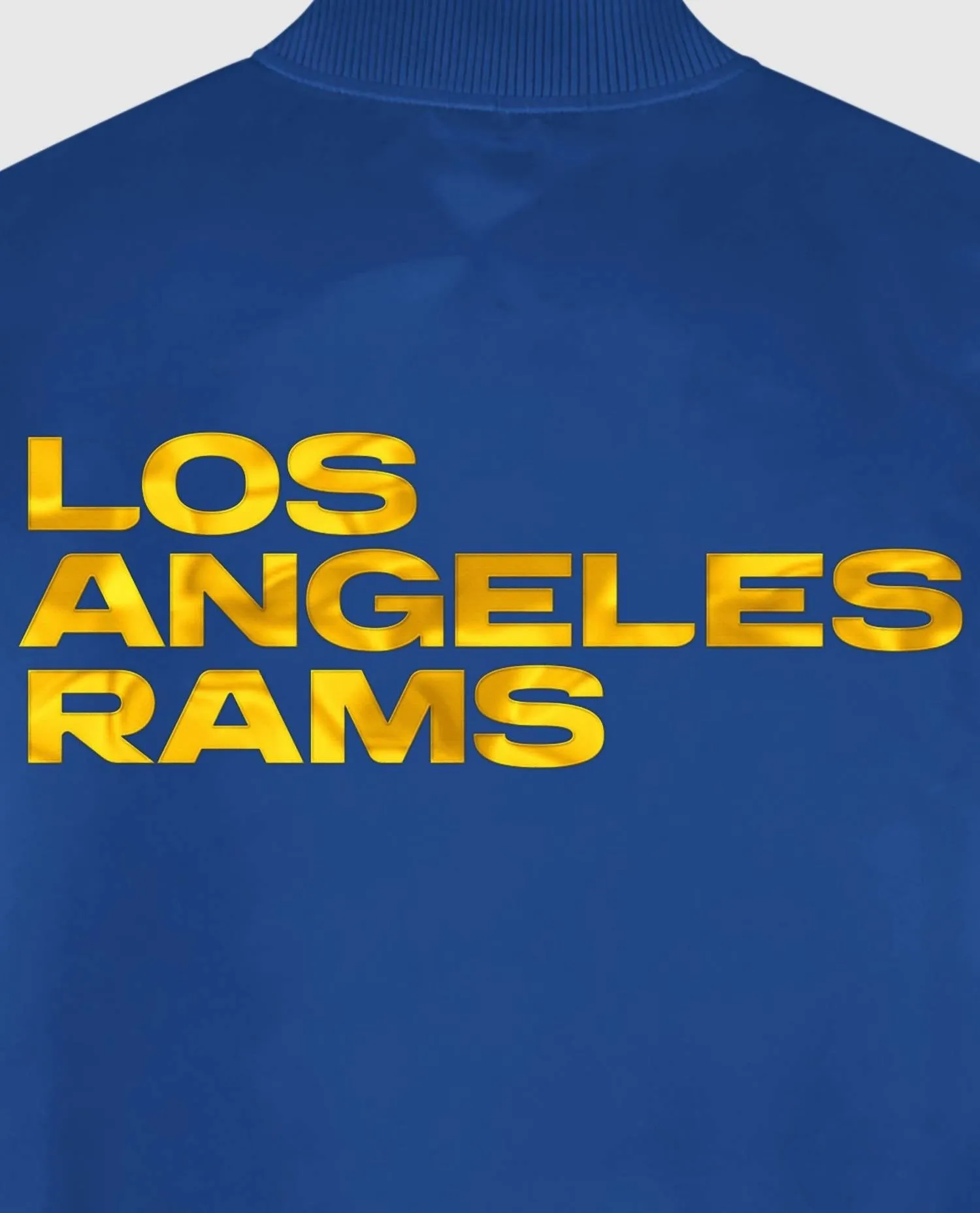 Men's Los Angeles Rams Satin Full Snap Jacket In Blue