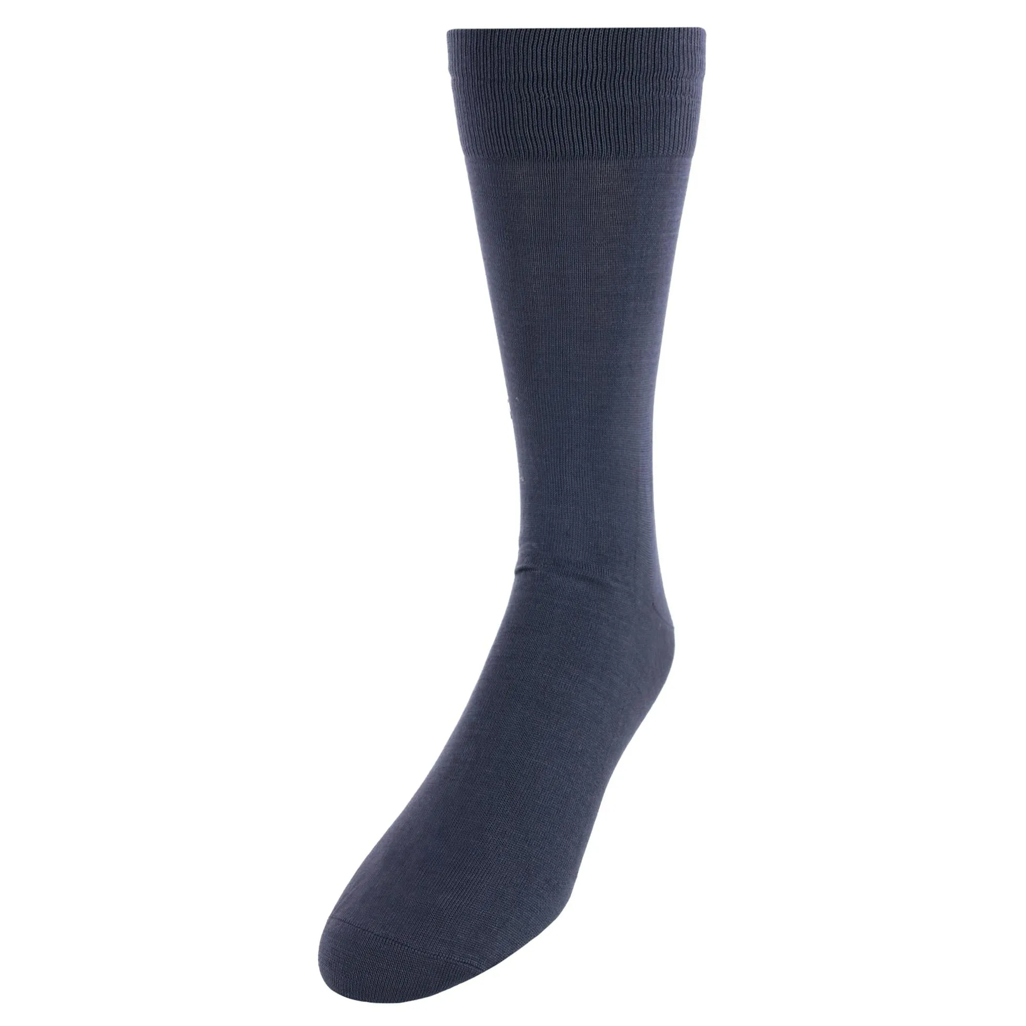 Men's Mercerized Cotton Solid Color Dress Socks