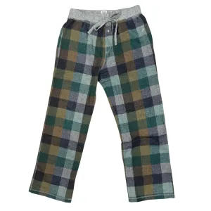 Men's Mountain Checks Flannel Pants In Green Multi