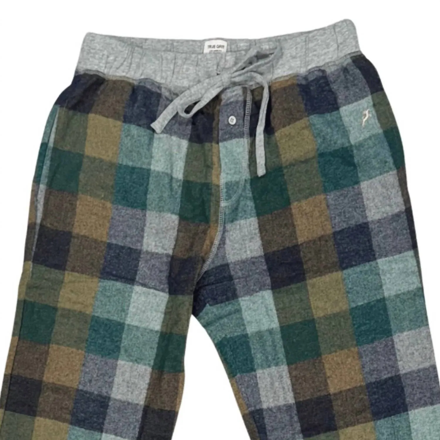 Men's Mountain Checks Flannel Pants In Green Multi
