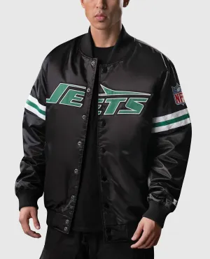 Men's New York Jets Nyc Lights Varsity Jacket In Black