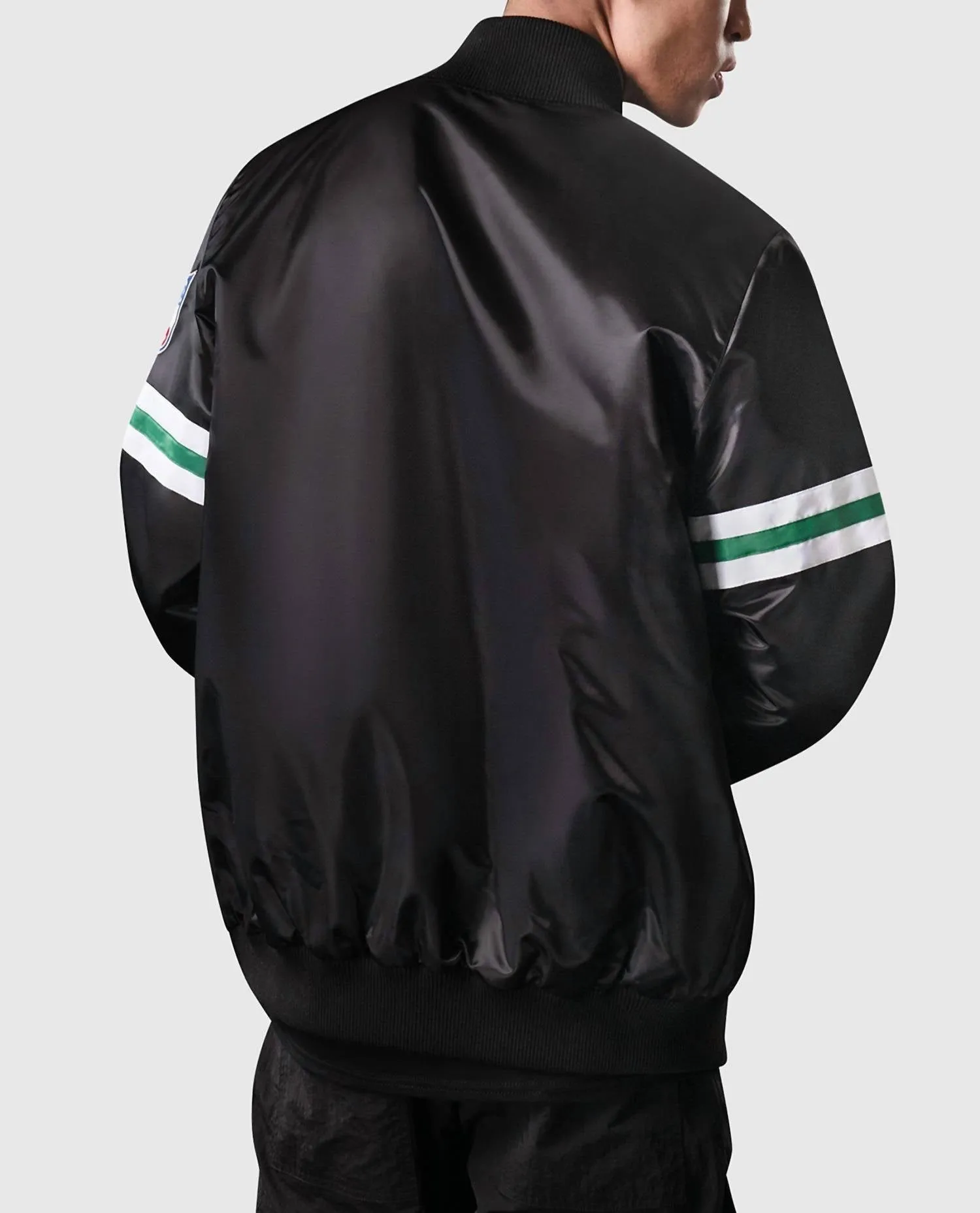 Men's New York Jets Nyc Lights Varsity Jacket In Black
