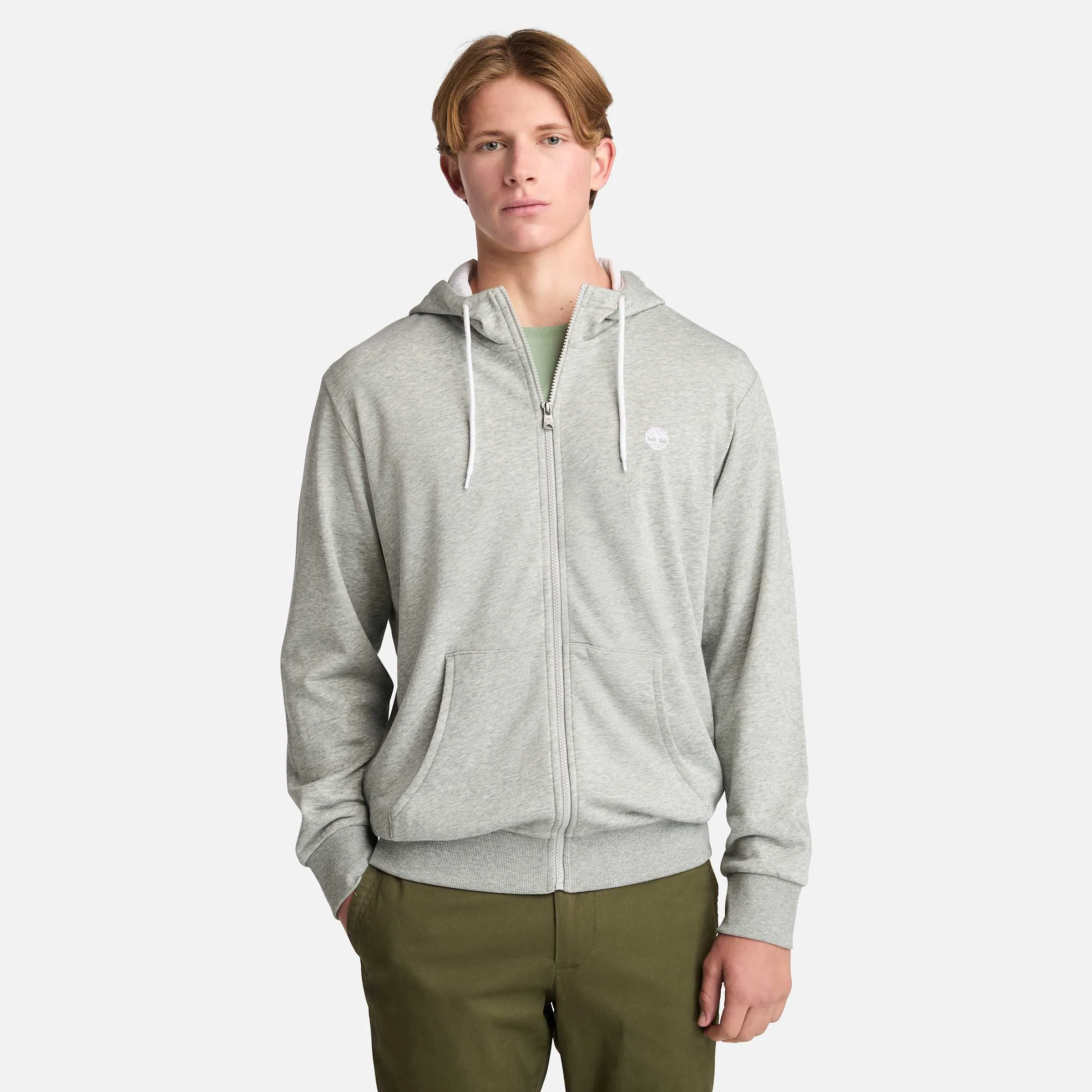 Men's Oyster River Chest Logo Full-Zip Hoodie
