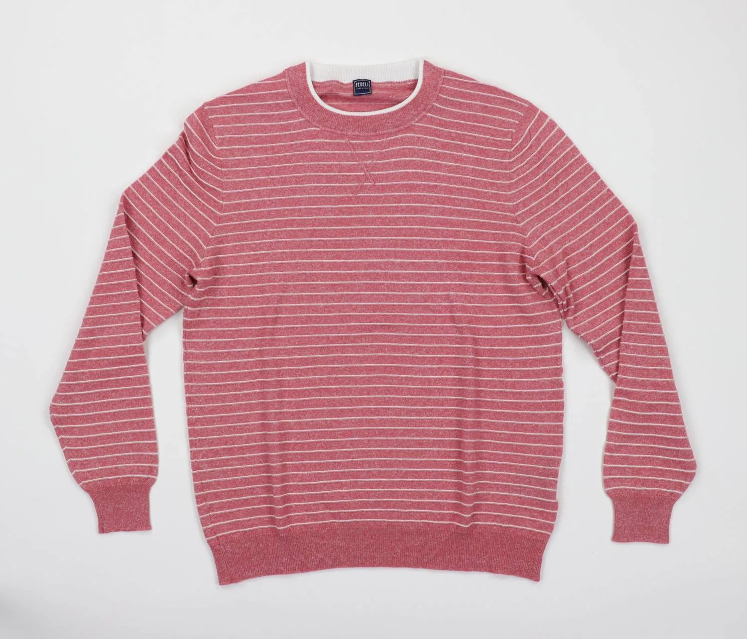 Men's Prom Striped Cashmere And Linen Crewneck Sweater In Nantucket