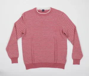 Men's Prom Striped Cashmere And Linen Crewneck Sweater In Nantucket