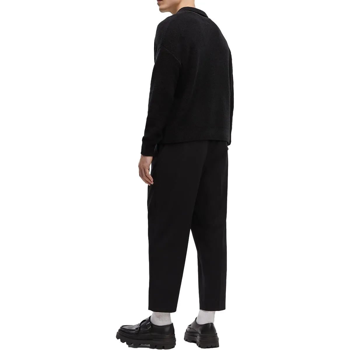 Mens Ribbed Knit Pullover Sweater