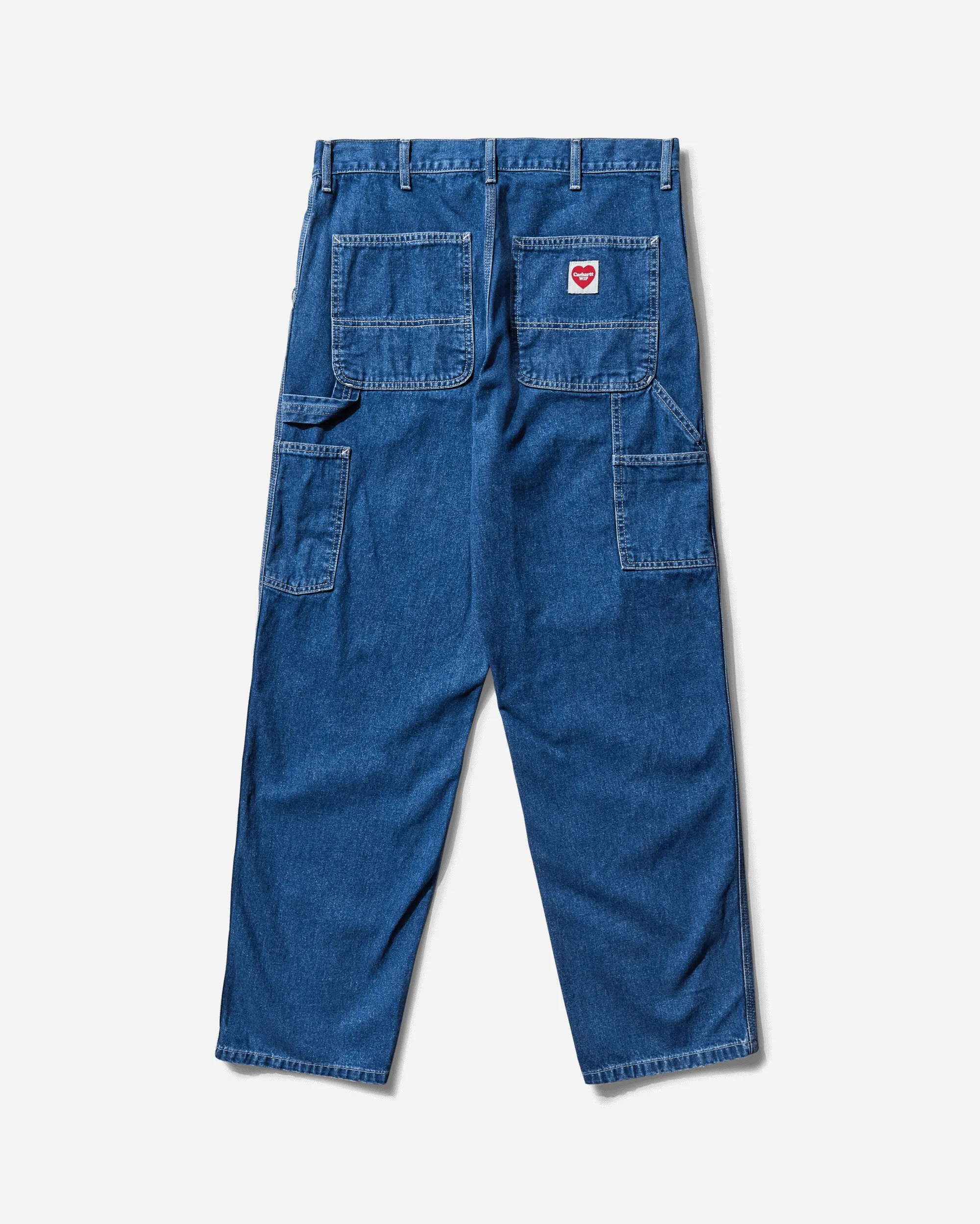Men's Single Knee Pants Blue (Stone Washed)