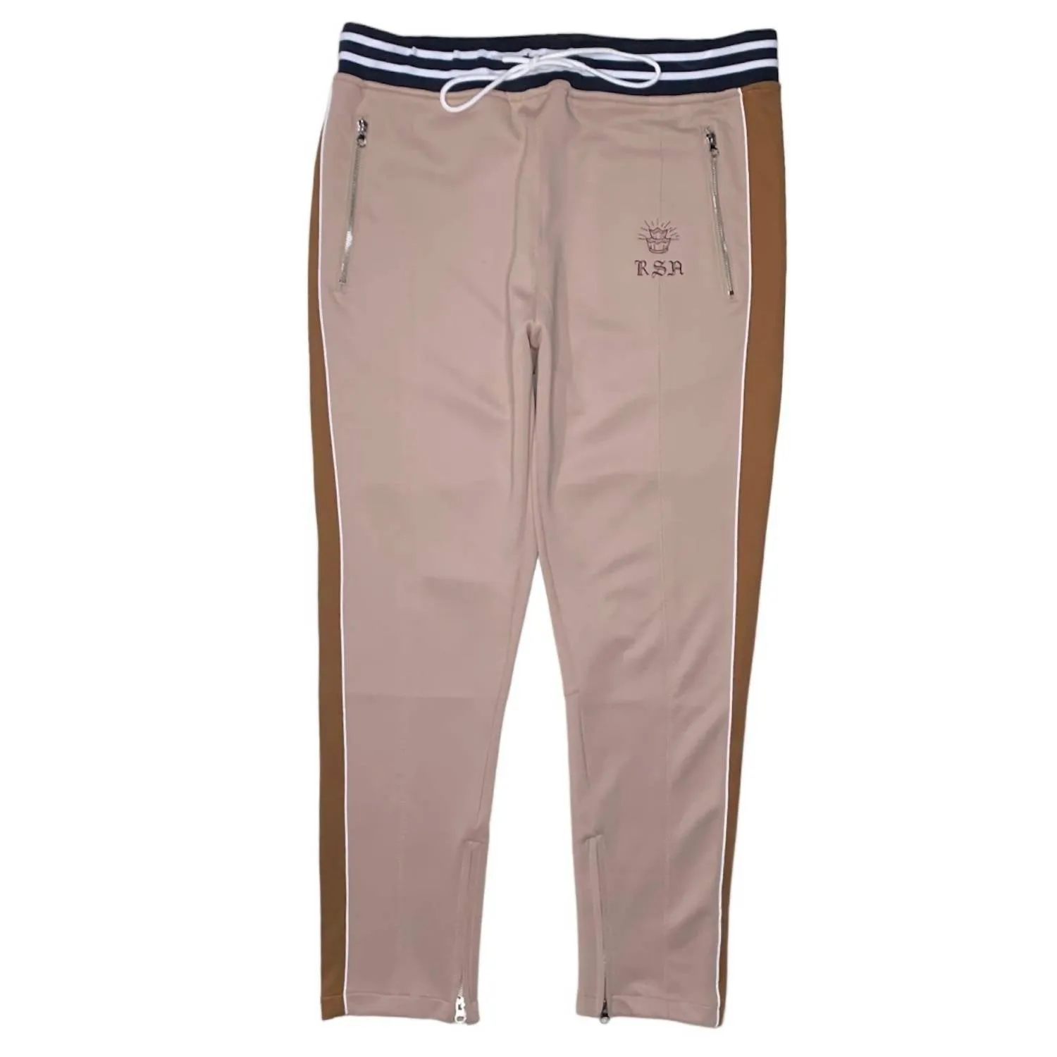 Men's Striped Track Pant In Brown