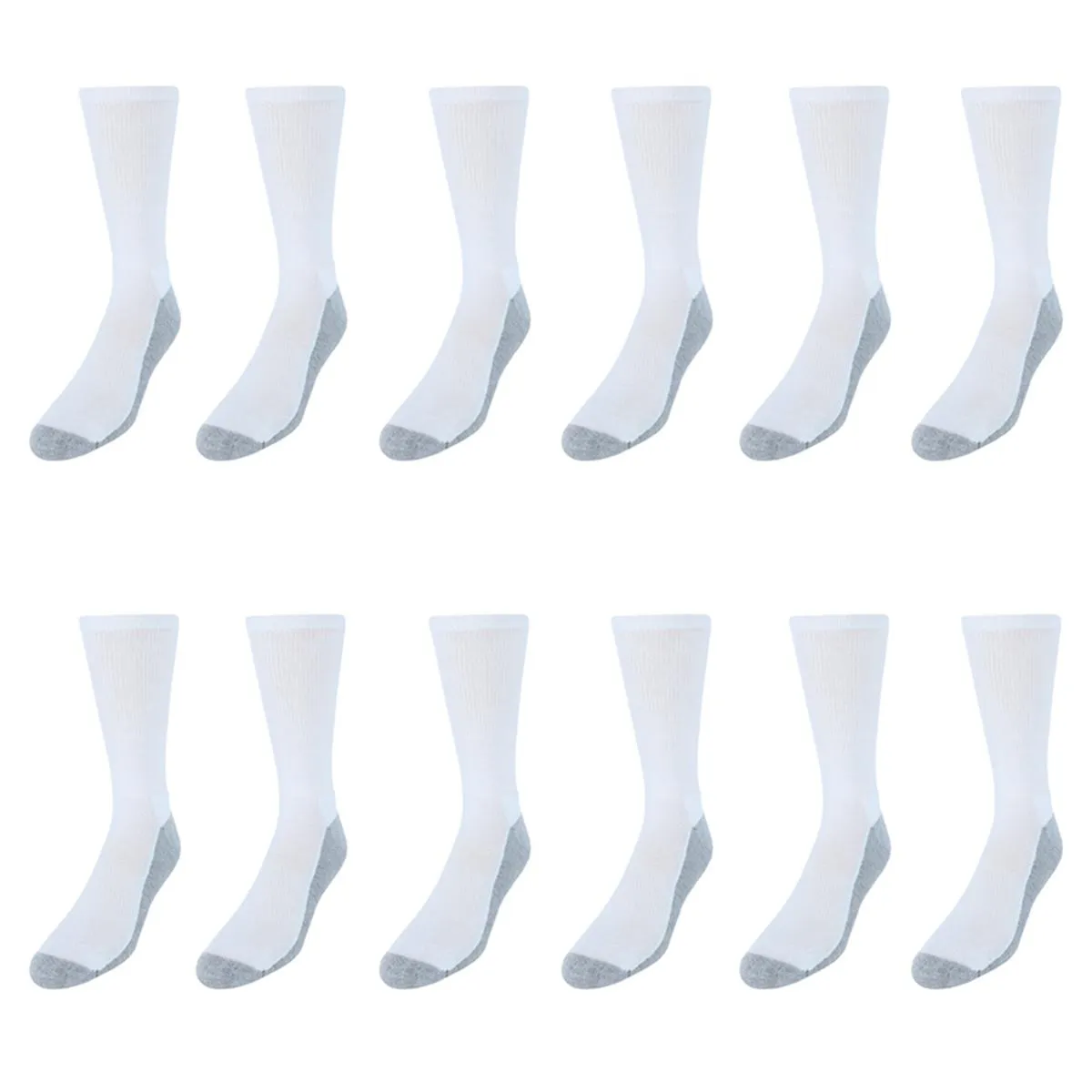 Men's X-Temp Big and Tall Crew Socks (Pack of 12)