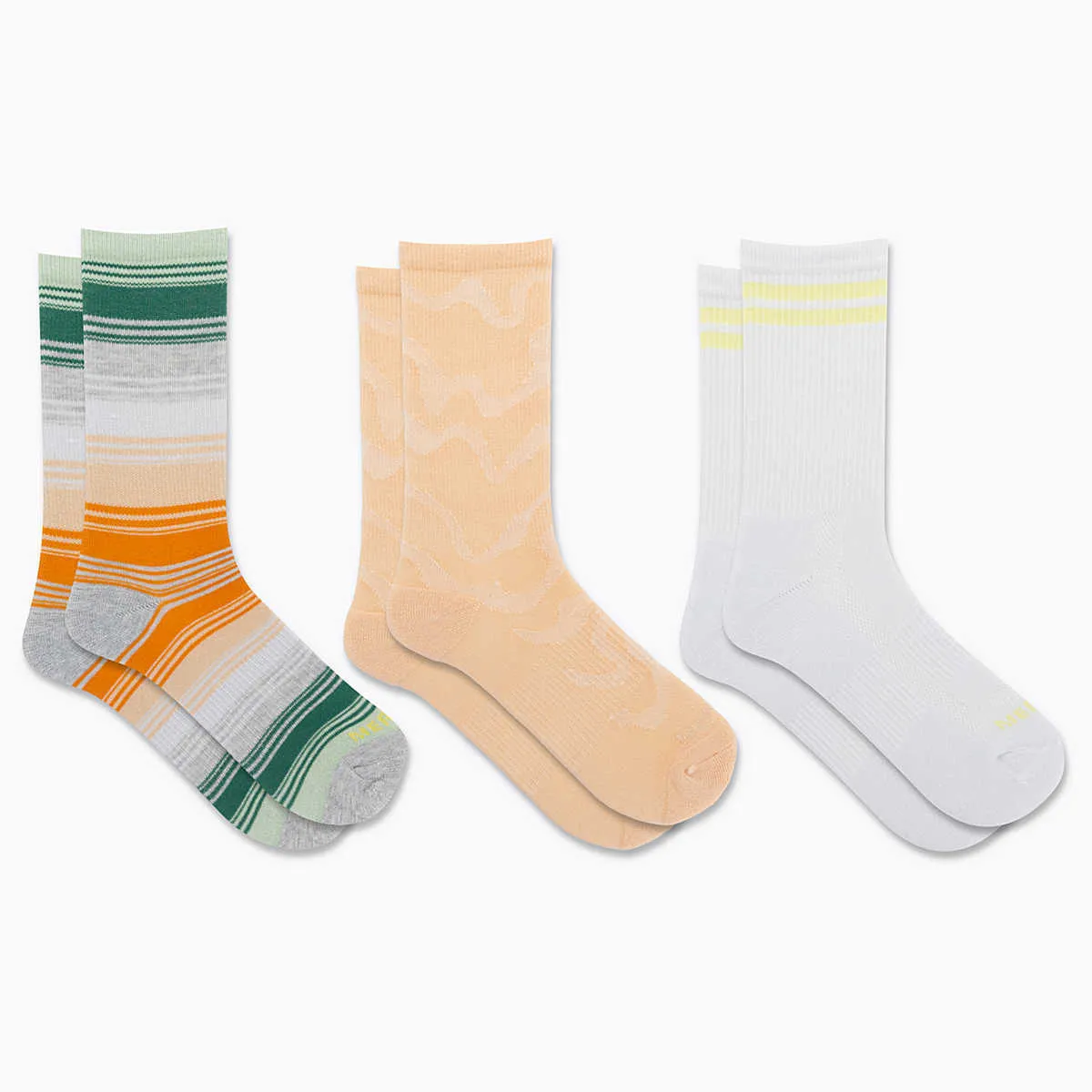 Merrell Recycled Everyday Crew Socks Unisex Adults Size S/M Peach 3 Pack APP558