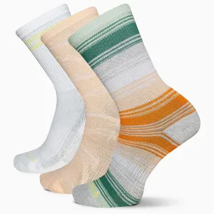 Merrell Recycled Everyday Crew Socks Unisex Adults Size S/M Peach 3 Pack APP558