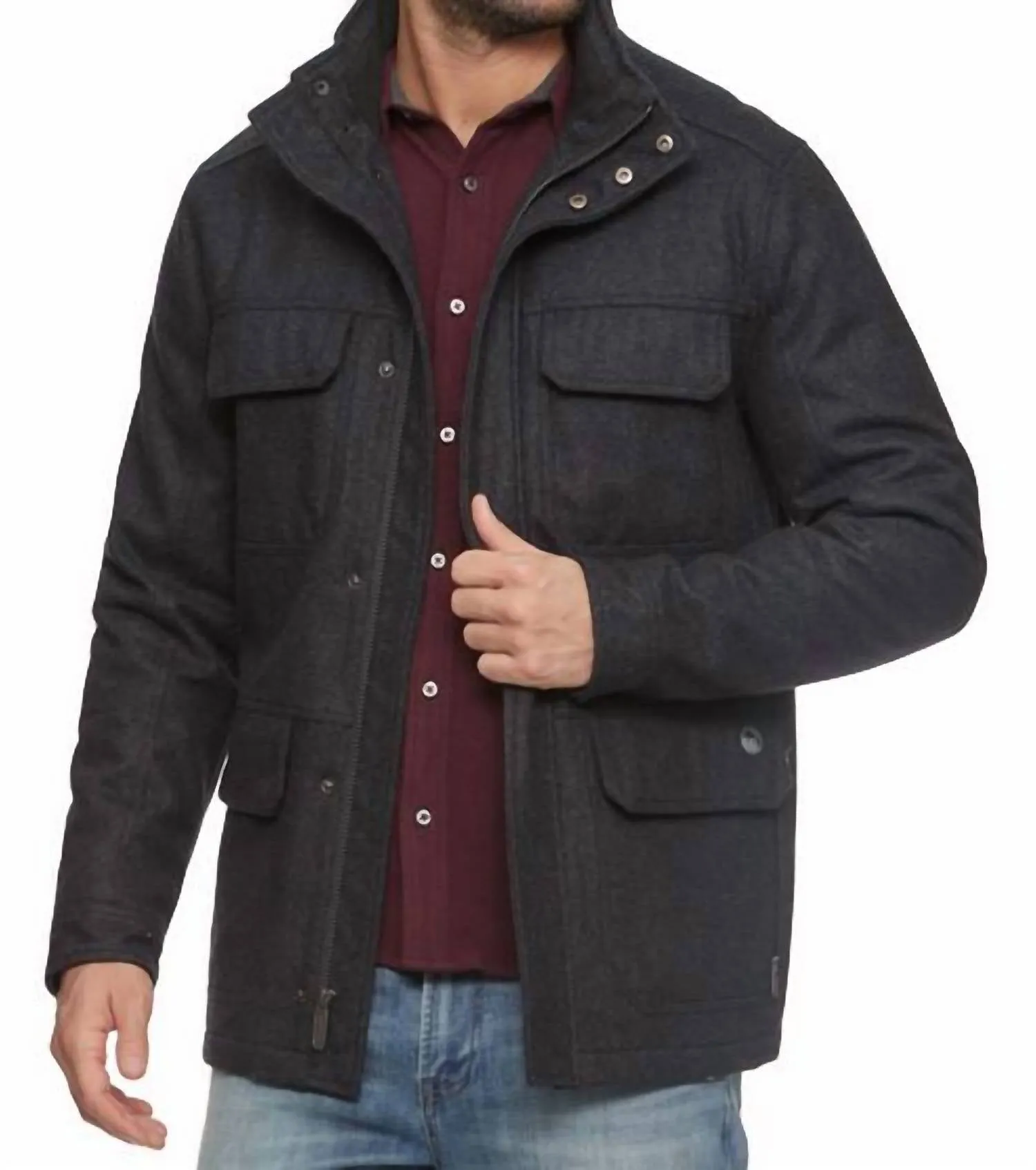 Milford Jacket In Charcoal