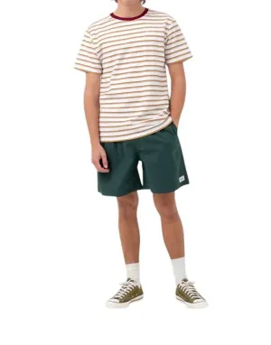 Mod Twill Jam Shorts In Moss
