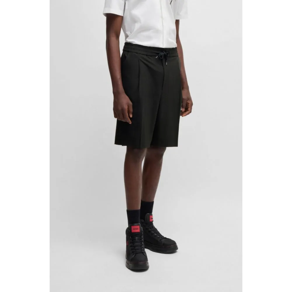 Modern-fit shorts in a stretch-wool blend