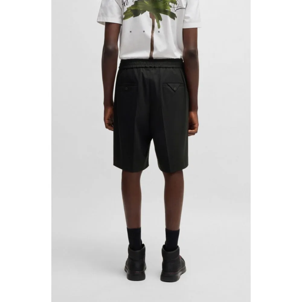 Modern-fit shorts in a stretch-wool blend