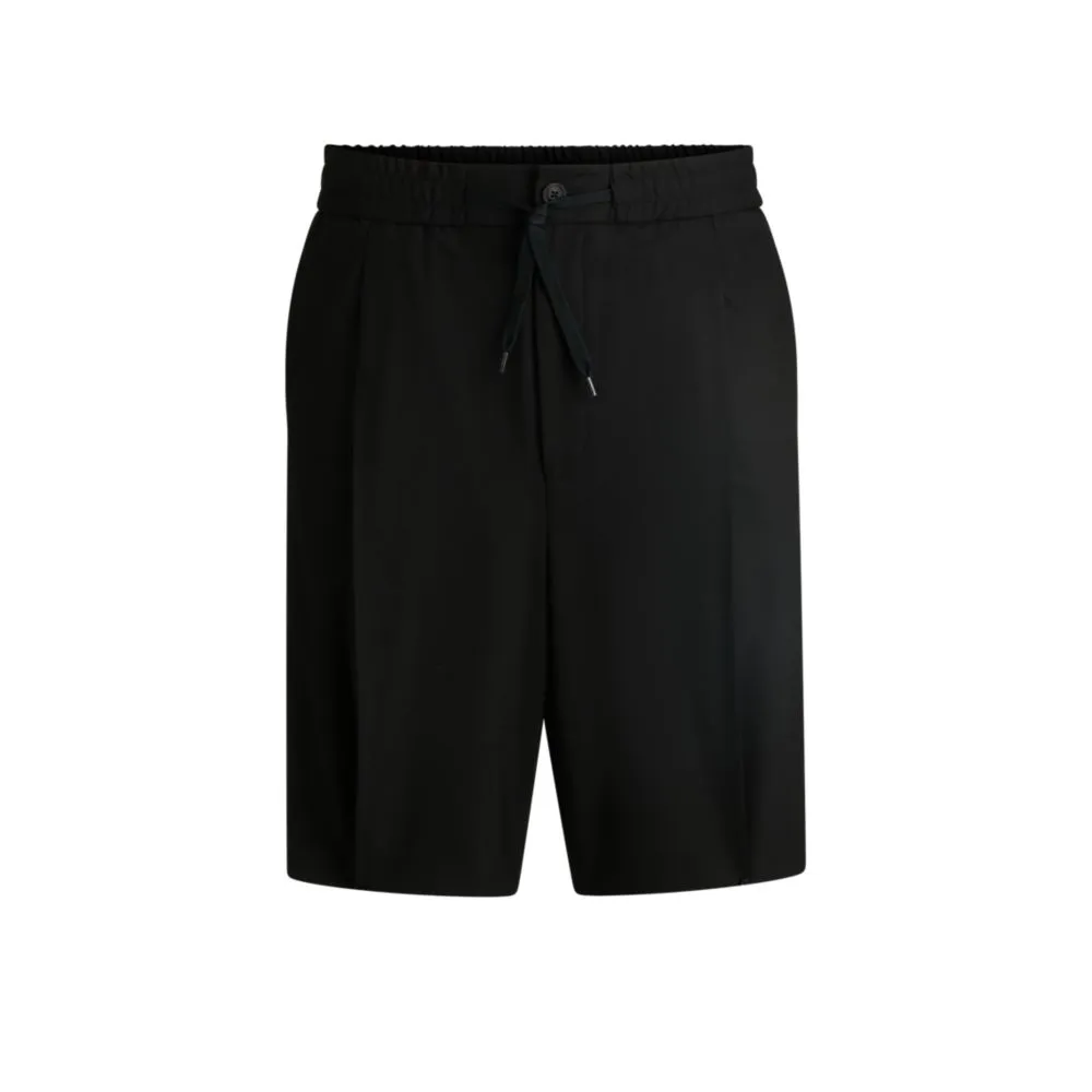 Modern-fit shorts in a stretch-wool blend