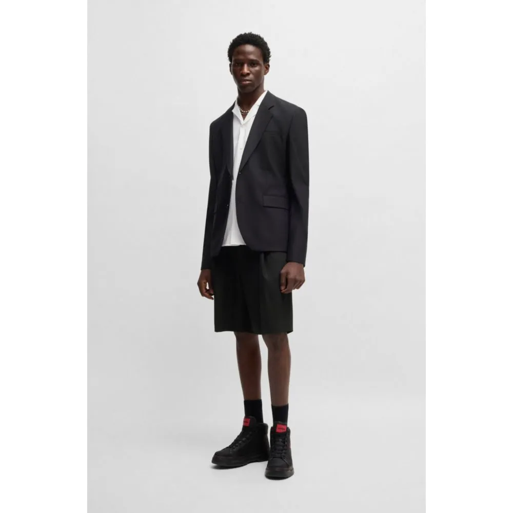 Modern-fit shorts in a stretch-wool blend